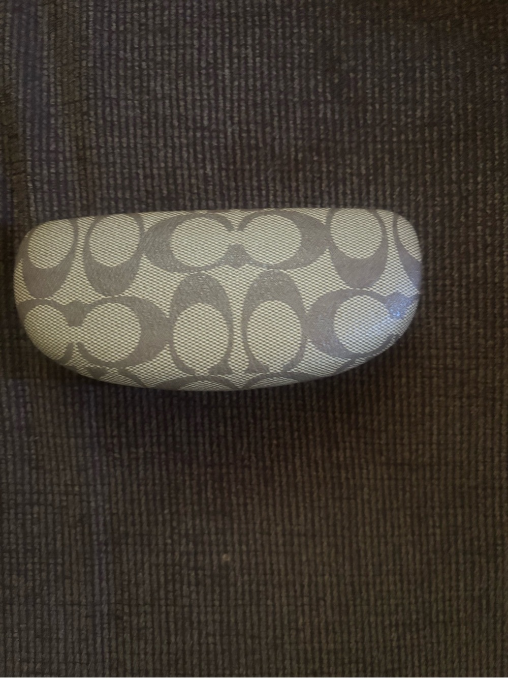 Coach Brown and Tan Signature Eyeglass Case
